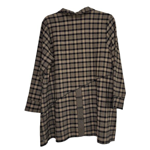 Habitat Clothes To Live In Crinkle Asian Chopsticks Lagenlook S Black Tan - Picture 2 of 5